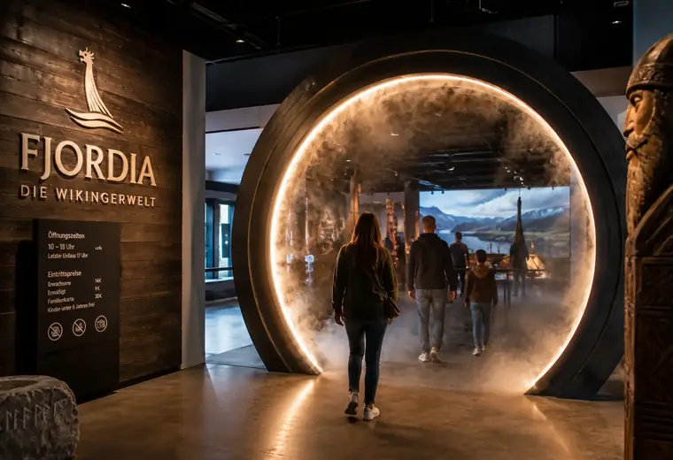 Leuchtendes Zeitportal im Wikinger Museum Fjordia